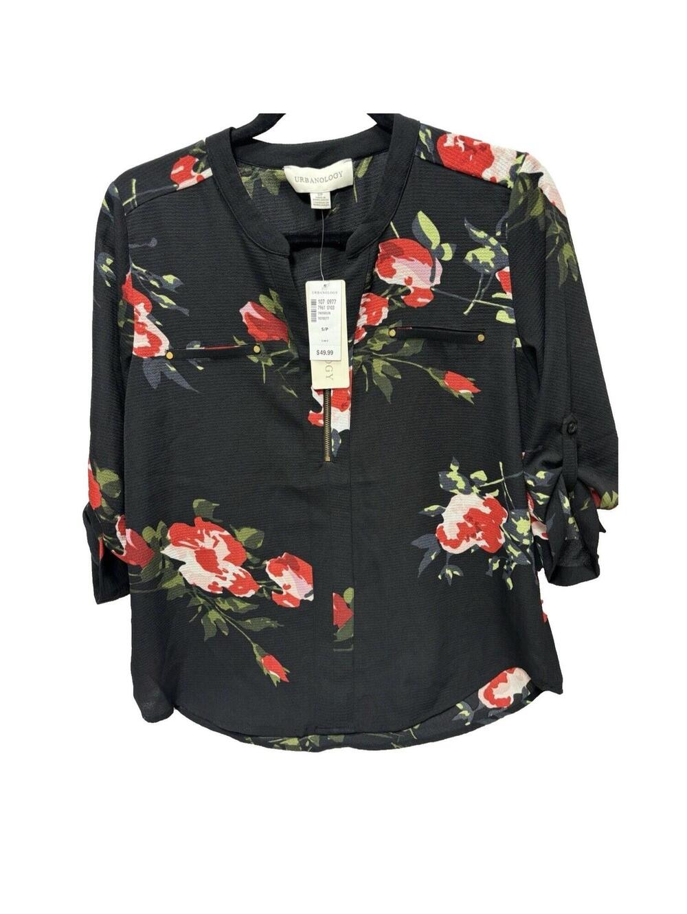 Urbanology Women's Small Floral Shirt Blouse Brand New